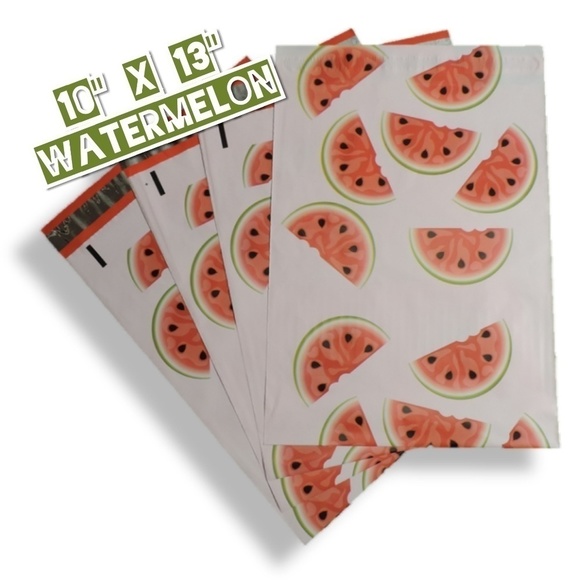 100 Watermelon Poly Mailers 10x13 - Picture 1 of 3